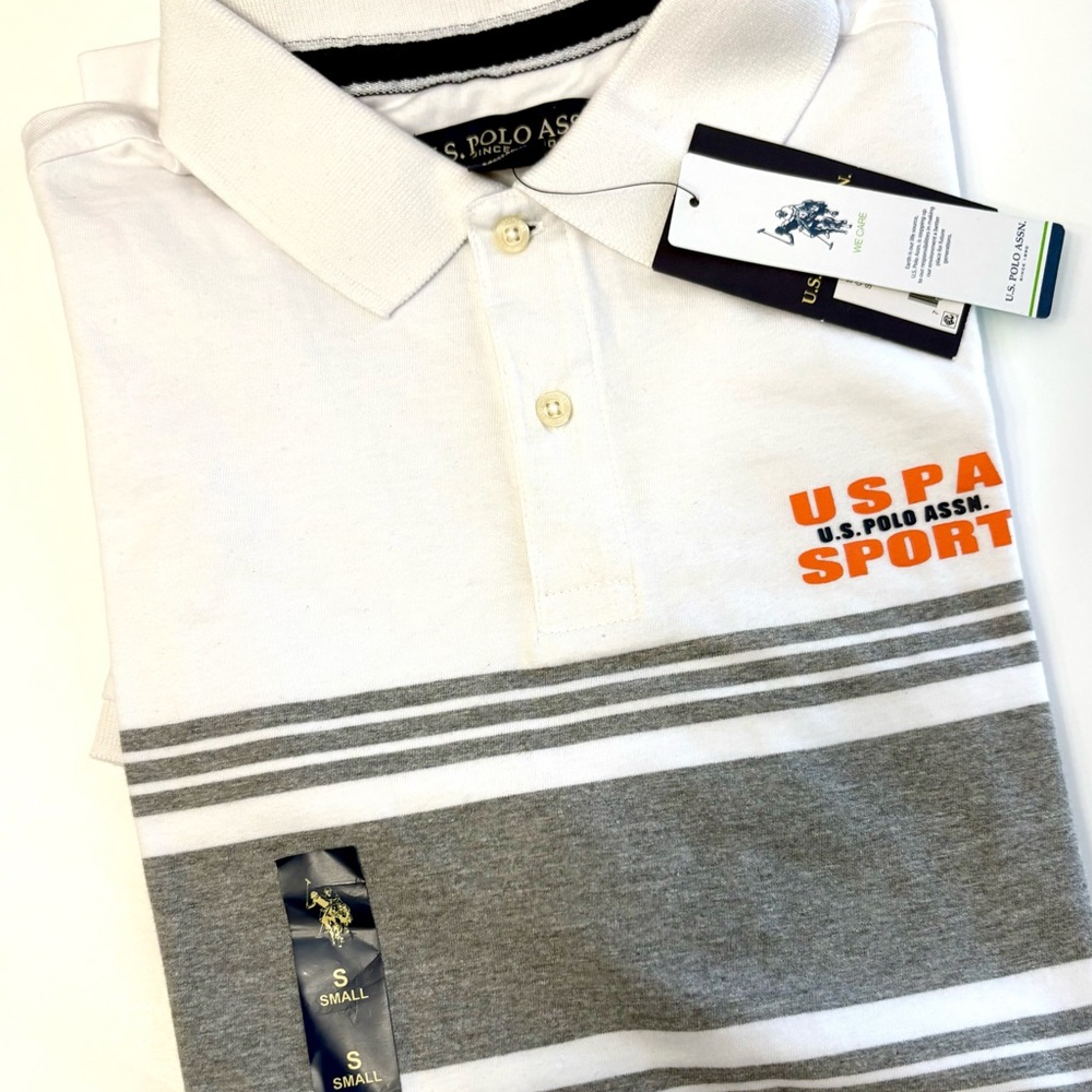 U.S. Polo Assn. Classic White/Grey  Polo Shirt